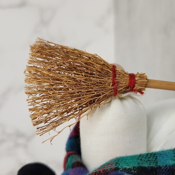 Tabletop Stuffed Snowman Doll with Top Hat and Scarf Winter Christmas Decor - Picture 3 of 11